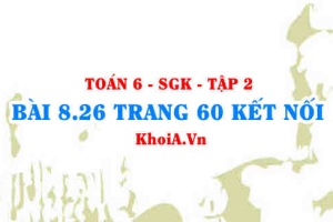 Bài 8.26 trang 60 Toán 6 Tập 2 Kết nối tri thức